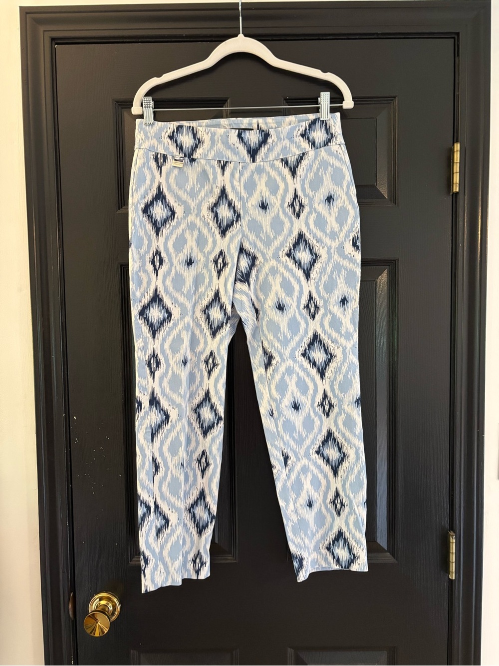 Premise Navy and Light Blue Ikat Stretch Pants